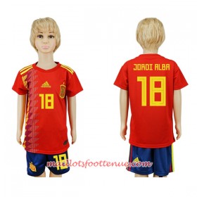 Maillot/Tenue Espagne Jordi Alba 18 Enfant Domicile Coupe du monde 2018